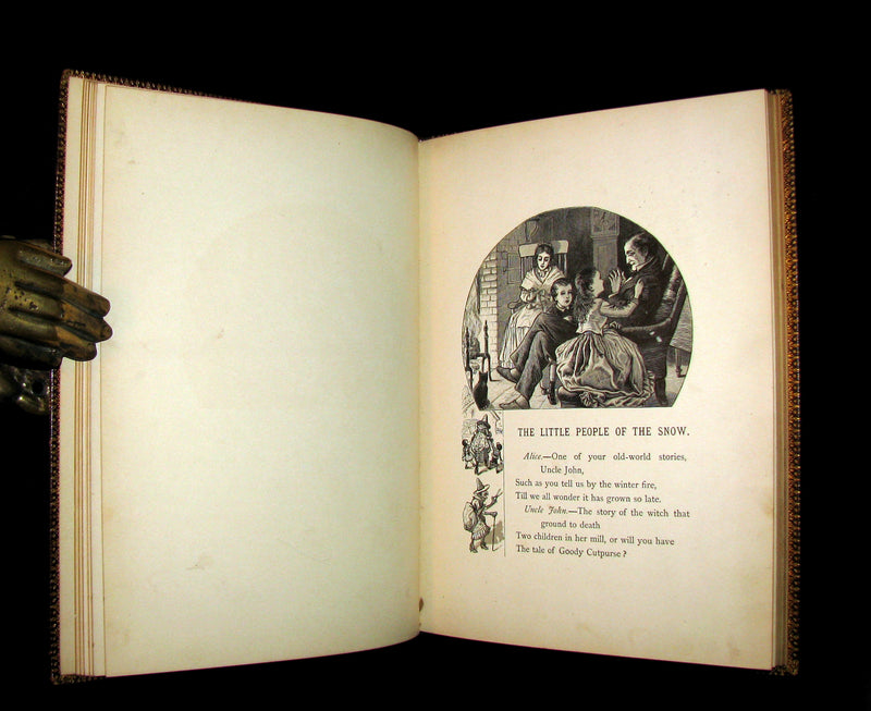 1873 Rare Romantic 1st Edition - The Little People of the Snow by William Cullen Bryant.