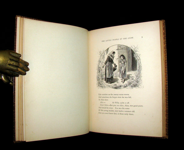 1873 Rare Romantic 1st Edition - The Little People of the Snow by William Cullen Bryant.
