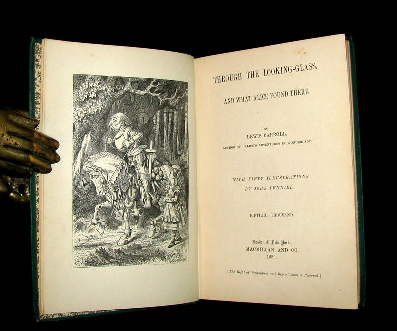 1889 Rare Book - Through the Looking-Glass, and What Alice Found There by Lewis Carroll.