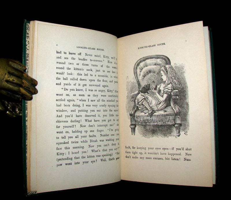 1889 Rare Book - Through the Looking-Glass, and What Alice Found There by Lewis Carroll.