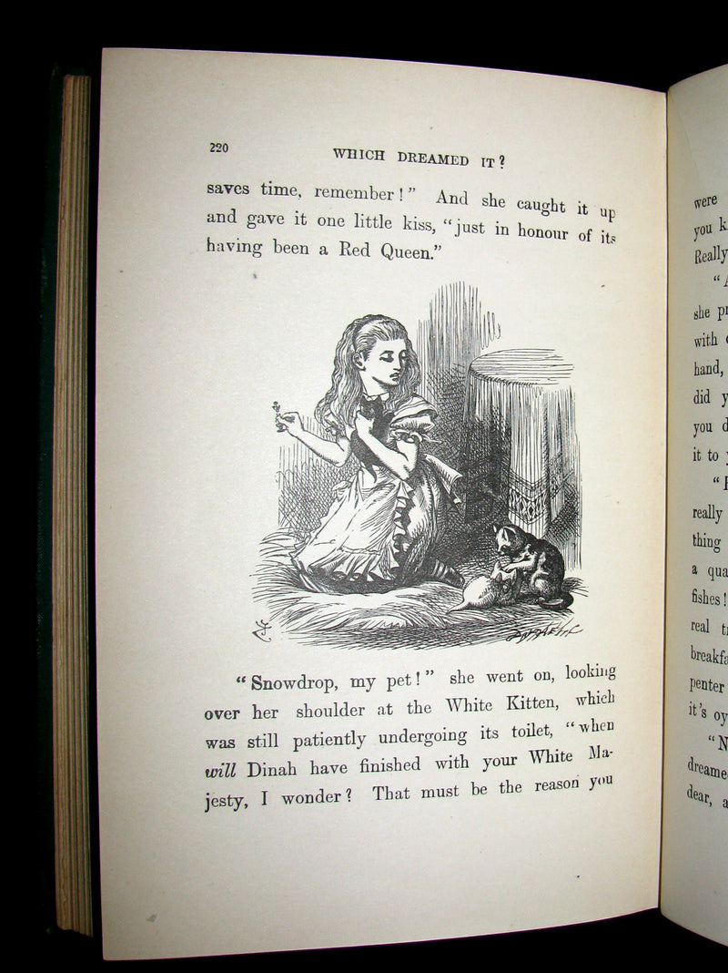 1889 Rare Book - Through the Looking-Glass, and What Alice Found There by Lewis Carroll.
