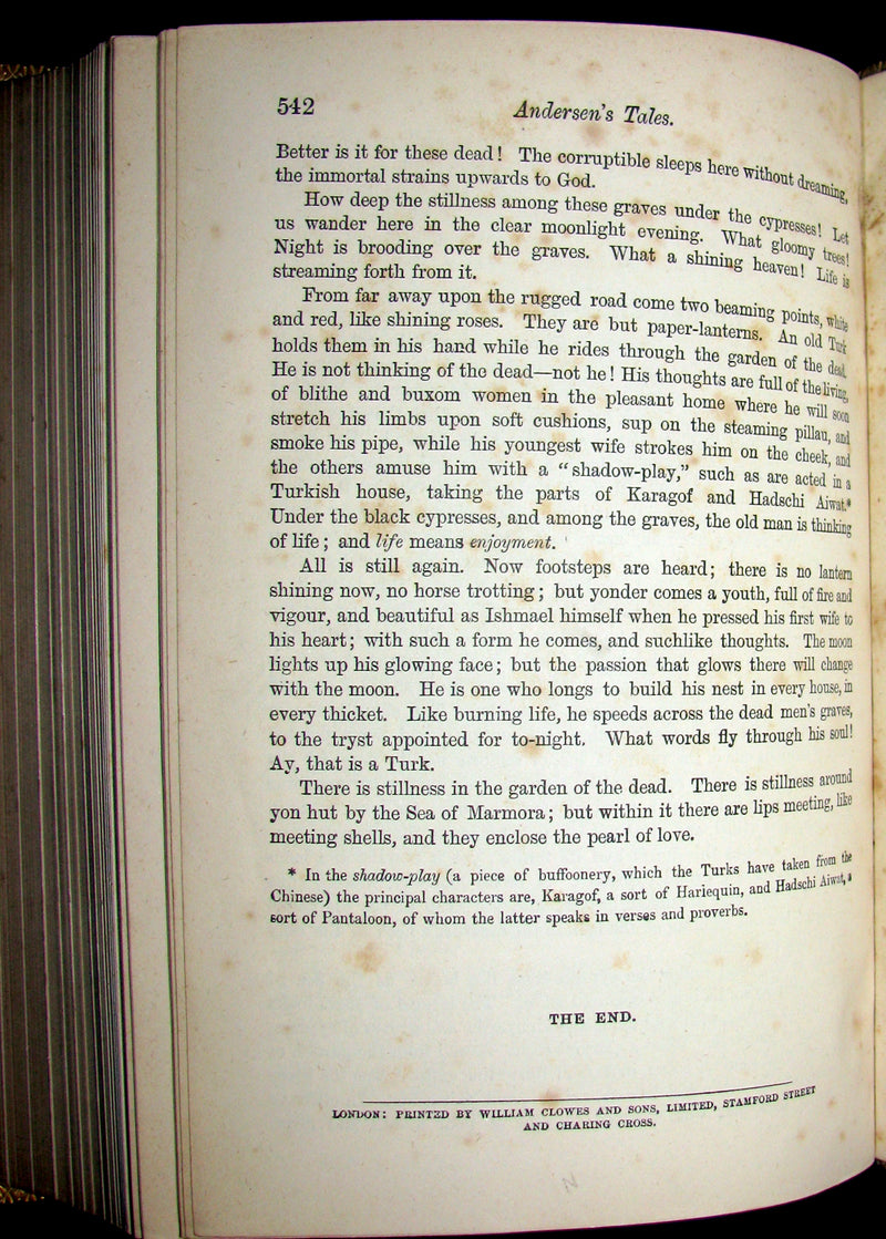 1884 Rare Victorian Edition - Hans Christian Andersen - FAIRY TALES and Sketches.