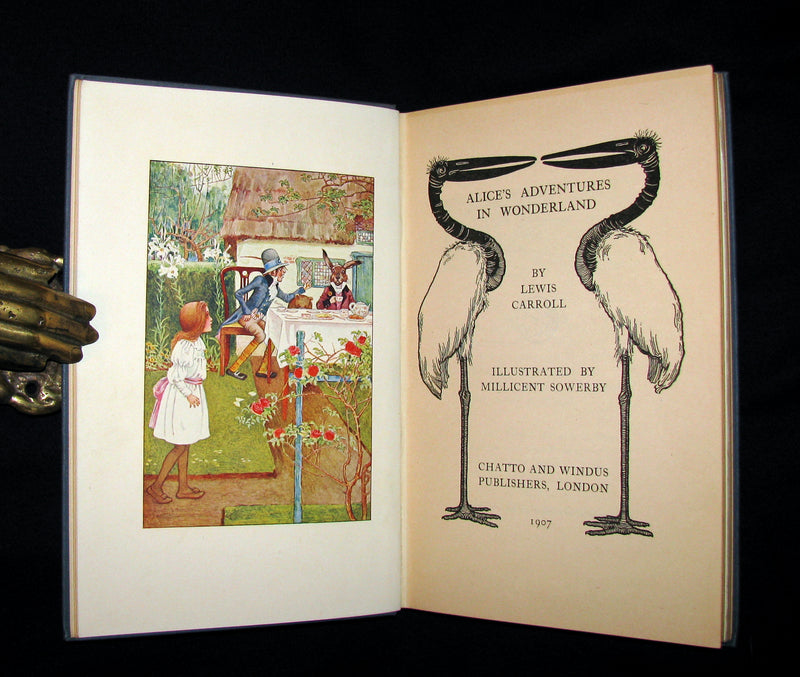 1907 Rare Book - Alice's Adventures in Wonderland Illustrated by Amy Millicent Sowerby. 1stED.