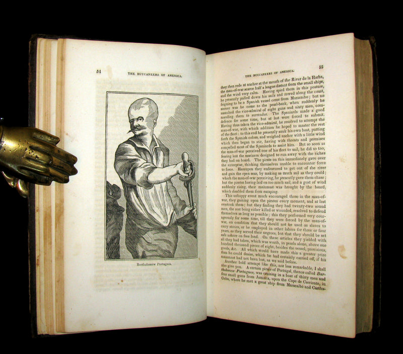 1853 Scarce Book - Pirates -The History Of The Buccaneers Of America. Illustrated & MAP.