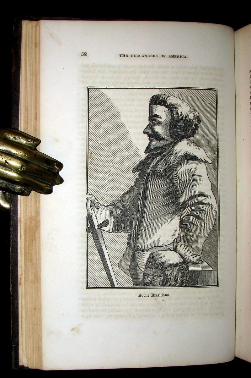 1853 Scarce Book - Pirates -The History Of The Buccaneers Of America. Illustrated & MAP.