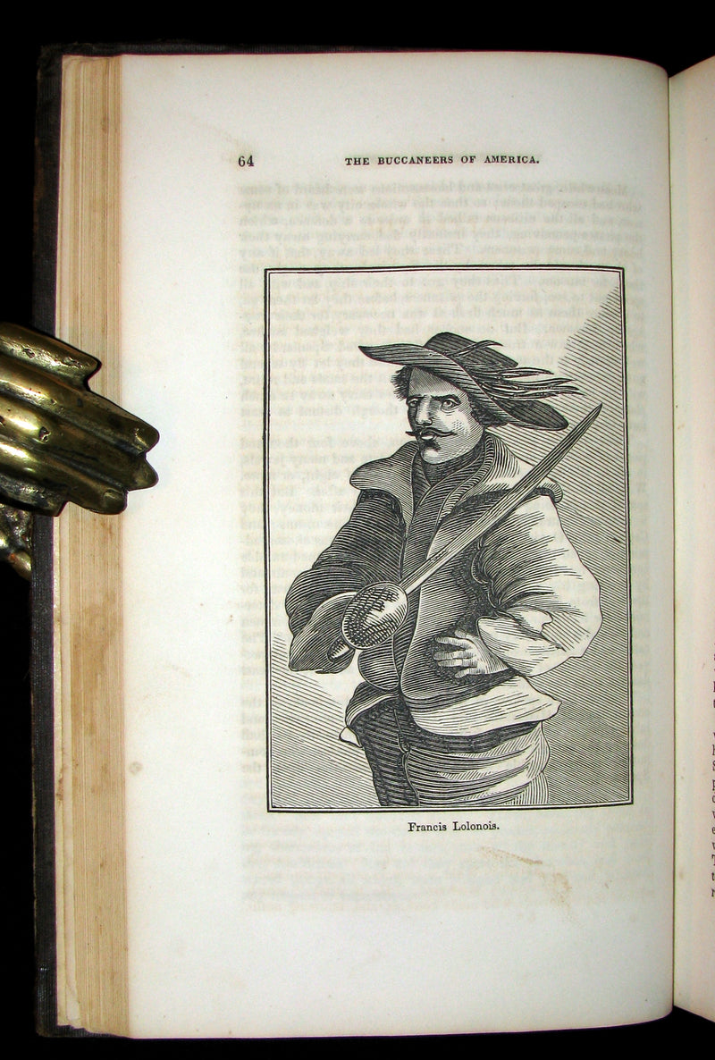 1853 Scarce Book - Pirates -The History Of The Buccaneers Of America. Illustrated & MAP.