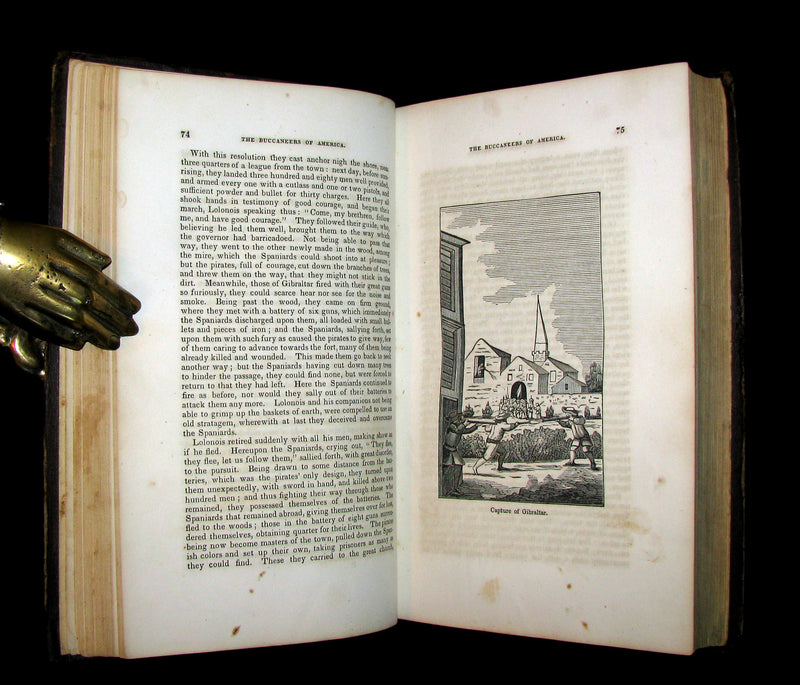 1853 Scarce Book - Pirates -The History Of The Buccaneers Of America. Illustrated & MAP.