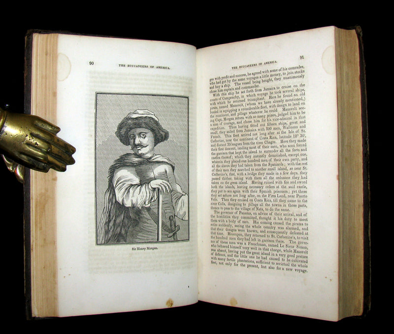 1853 Scarce Book - Pirates -The History Of The Buccaneers Of America. Illustrated & MAP.