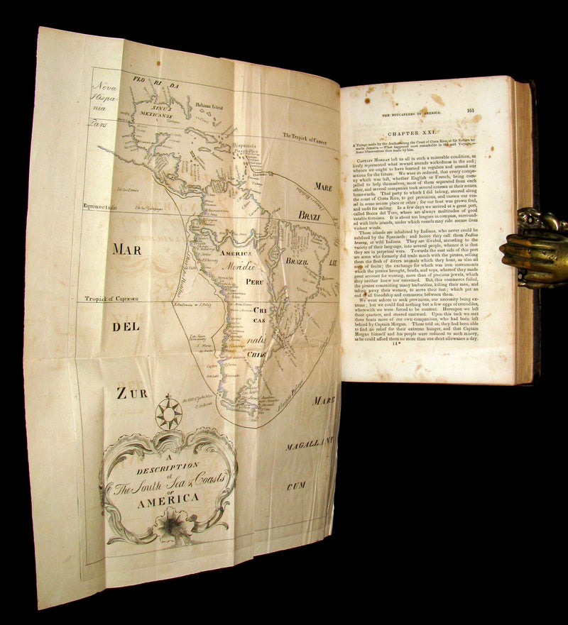 1853 Scarce Book - Pirates -The History Of The Buccaneers Of America. Illustrated & MAP.