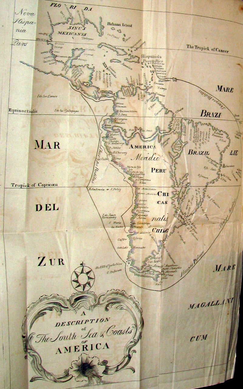 1853 Scarce Book - Pirates -The History Of The Buccaneers Of America. Illustrated & MAP.