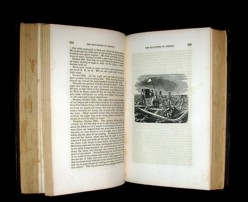1853 Scarce Book - Pirates -The History Of The Buccaneers Of America. Illustrated & MAP.