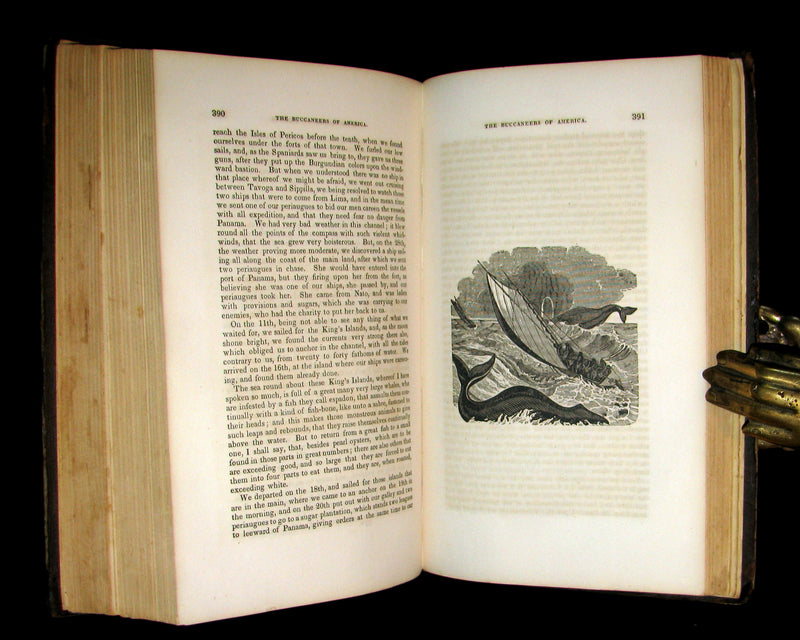 1853 Scarce Book - Pirates -The History Of The Buccaneers Of America. Illustrated & MAP.