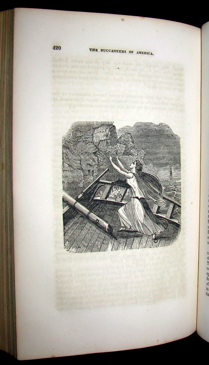 1853 Scarce Book - Pirates -The History Of The Buccaneers Of America. Illustrated & MAP.