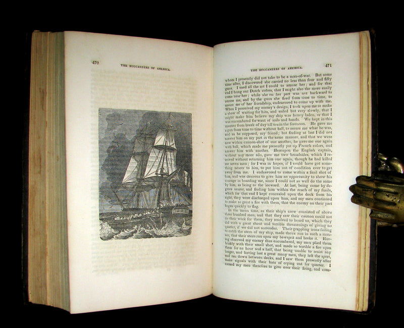 1853 Scarce Book - Pirates -The History Of The Buccaneers Of America. Illustrated & MAP.