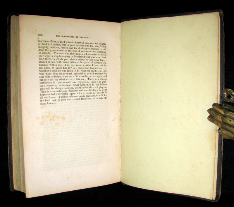 1853 Scarce Book - Pirates -The History Of The Buccaneers Of America. Illustrated & MAP.