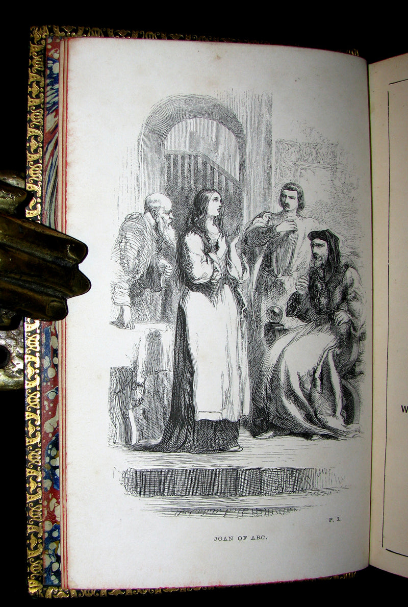 1854 Rare Victorian Book - JOAN OF ARC and Minor Poems, Ballads by Robert Southey. Illustrated.