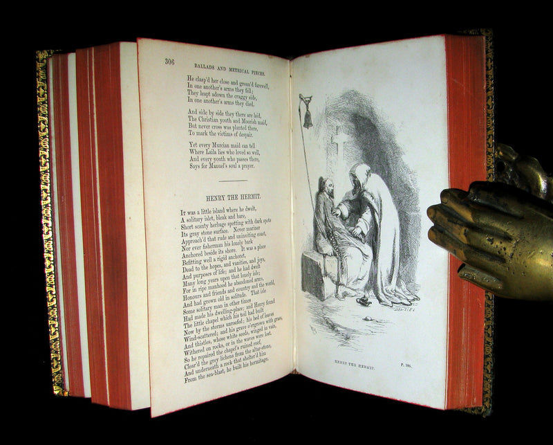 1854 Rare Victorian Book - JOAN OF ARC and Minor Poems, Ballads by Robert Southey. Illustrated.
