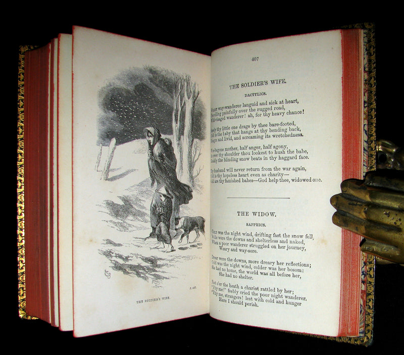 1854 Rare Victorian Book - JOAN OF ARC and Minor Poems, Ballads by Robert Southey. Illustrated.