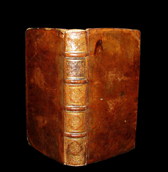 1687 Rare Latin Book - The Satires of Decimus Junius Juvenalis, and of Aulus Persius Flaccus.