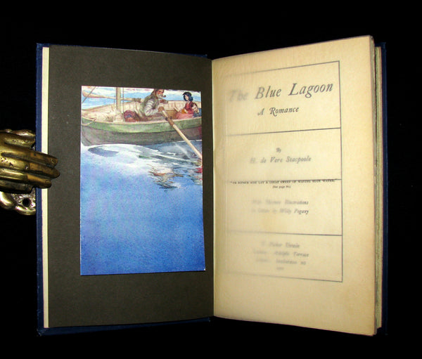1910 Rare 1st Edition - The BLUE LAGOON by H. De Vere Stacpoole illustrated by Willy Pogany.