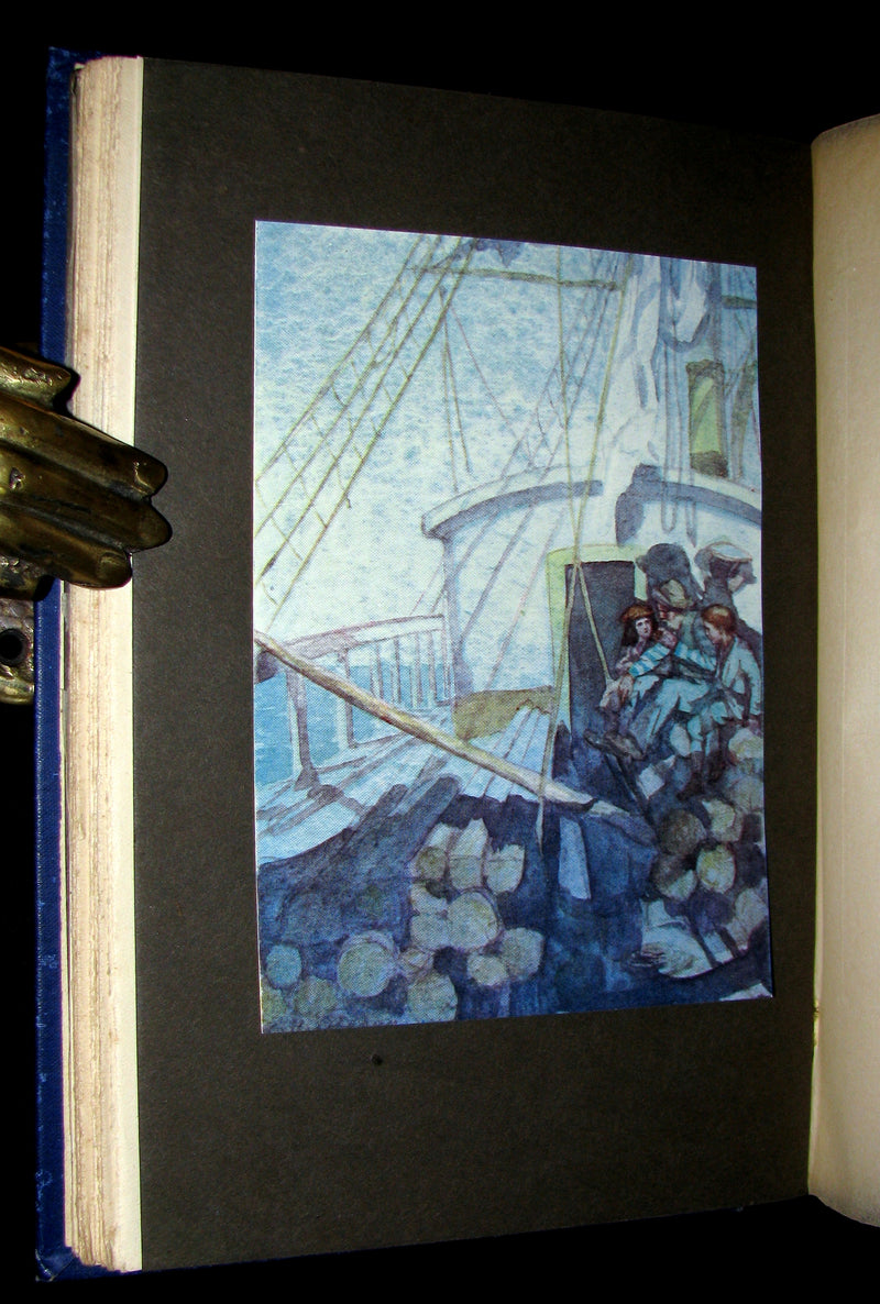 1910 Rare 1st Edition - The BLUE LAGOON by H. De Vere Stacpoole illustrated by Willy Pogany.