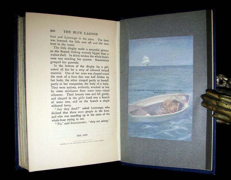 1910 Rare 1st Edition - The BLUE LAGOON by H. De Vere Stacpoole illustrated by Willy Pogany.