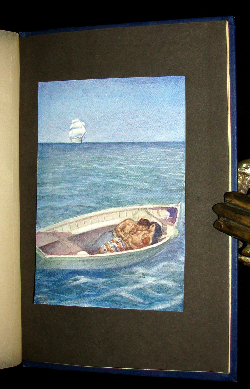 1910 Rare 1st Edition - The BLUE LAGOON by H. De Vere Stacpoole illustrated by Willy Pogany.