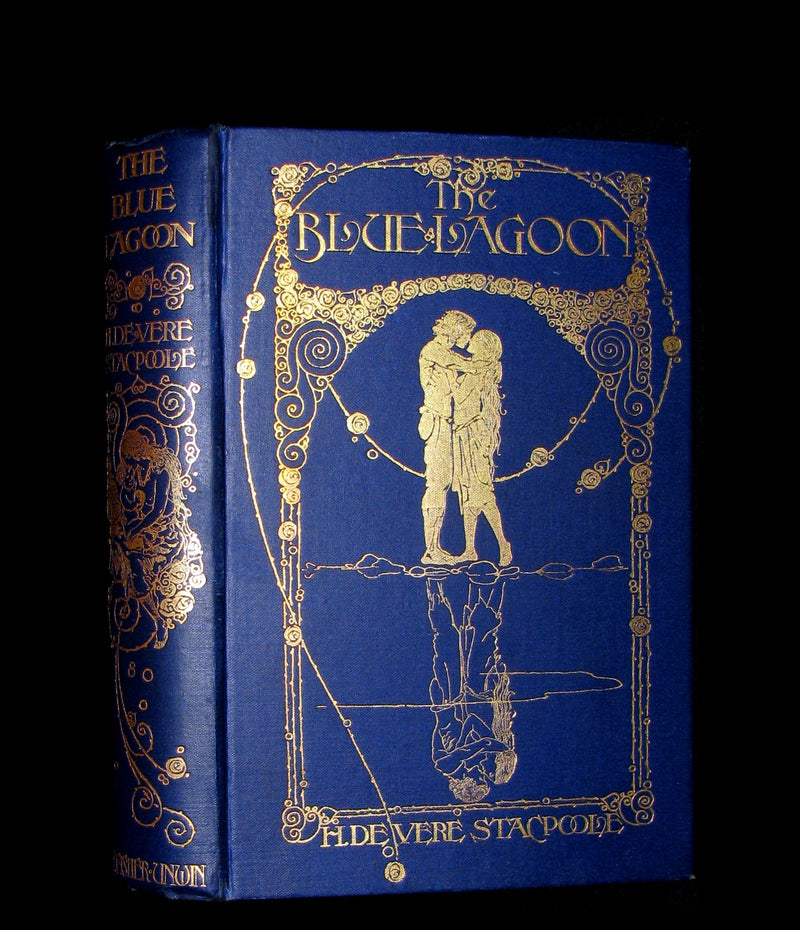 1910 Rare 1st Edition - The BLUE LAGOON by H. De Vere Stacpoole illustrated by Willy Pogany.