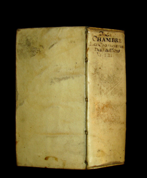 1658 Rare French Vellum Book - The Characteristics Of The Passions. Les Charactères Des Passions. Par le Sr. de la Chambre.