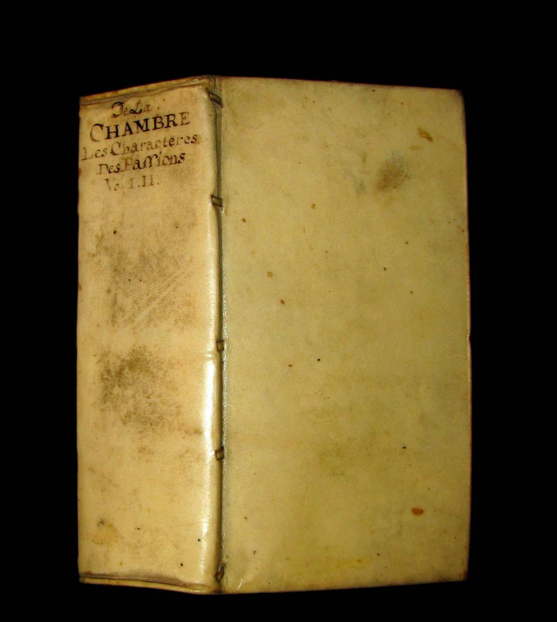 1658 Rare French Vellum Book - The Characteristics Of The Passions. Les Charactères Des Passions. Par le Sr. de la Chambre.