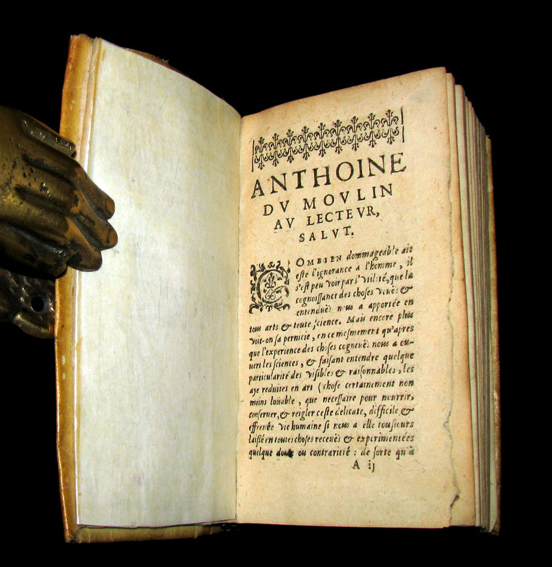 1638 Scarce French Vellum Book - Indagine's CHIROMANCY, PHYSIOGNOMY & ASTROLOGY. La Chiromance et Phisiognomie par le regard des membres de l'homme.