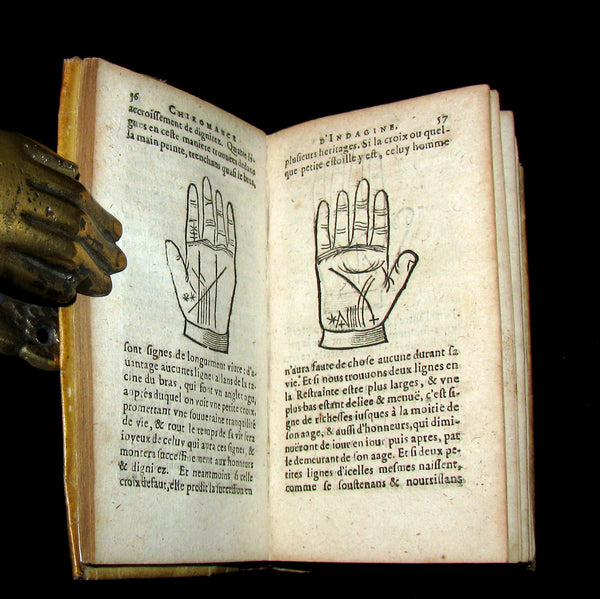 1638 Scarce French Vellum Book - Indagine's CHIROMANCY, PHYSIOGNOMY & ASTROLOGY. La Chiromance et Phisiognomie par le regard des membres de l'homme.