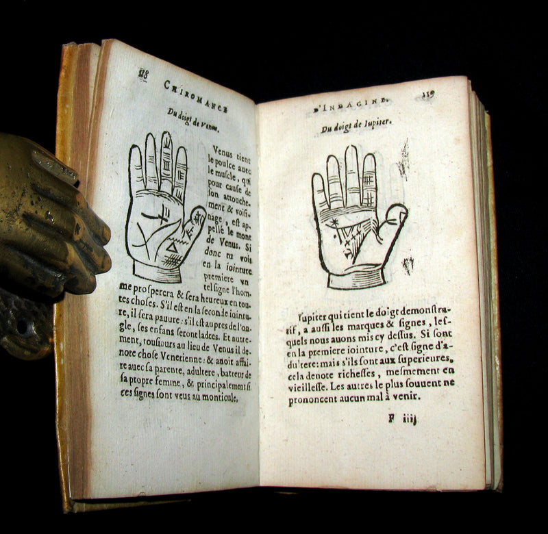 1638 Scarce French Vellum Book - Indagine's CHIROMANCY, PHYSIOGNOMY & ASTROLOGY. La Chiromance et Phisiognomie par le regard des membres de l'homme.