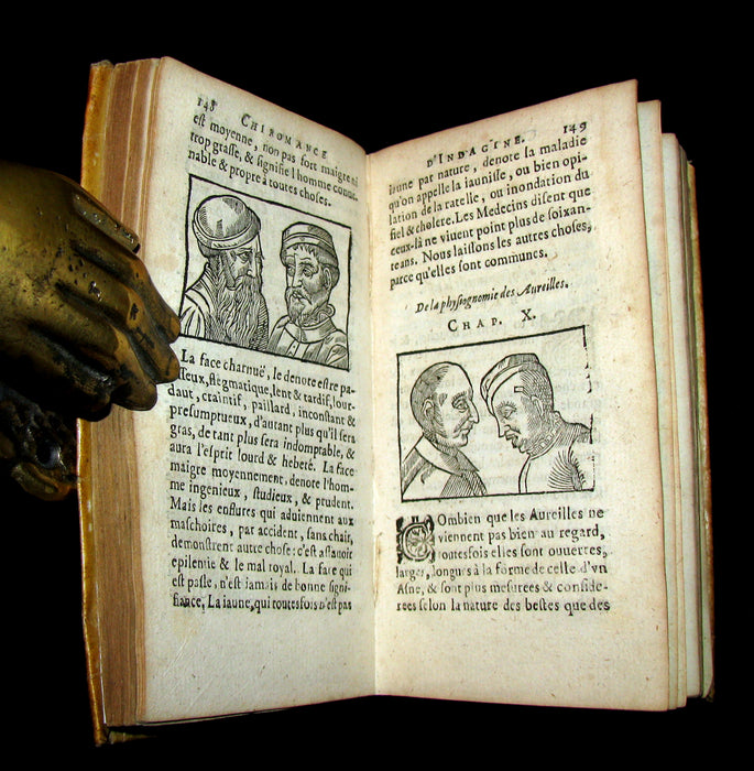 1638 Scarce French Vellum Book - Indagine's CHIROMANCY, PHYSIOGNOMY & ASTROLOGY. La Chiromance et Phisiognomie par le regard des membres de l'homme.