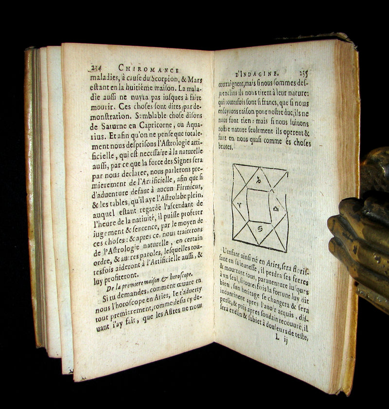 1638 Scarce French Vellum Book - Indagine's CHIROMANCY, PHYSIOGNOMY & ASTROLOGY. La Chiromance et Phisiognomie par le regard des membres de l'homme.