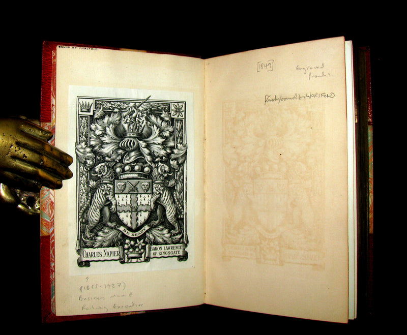 1849 Beautiful Worsfold Binding - FAIRY TALES and Romances by Count Anthony Hamilton.