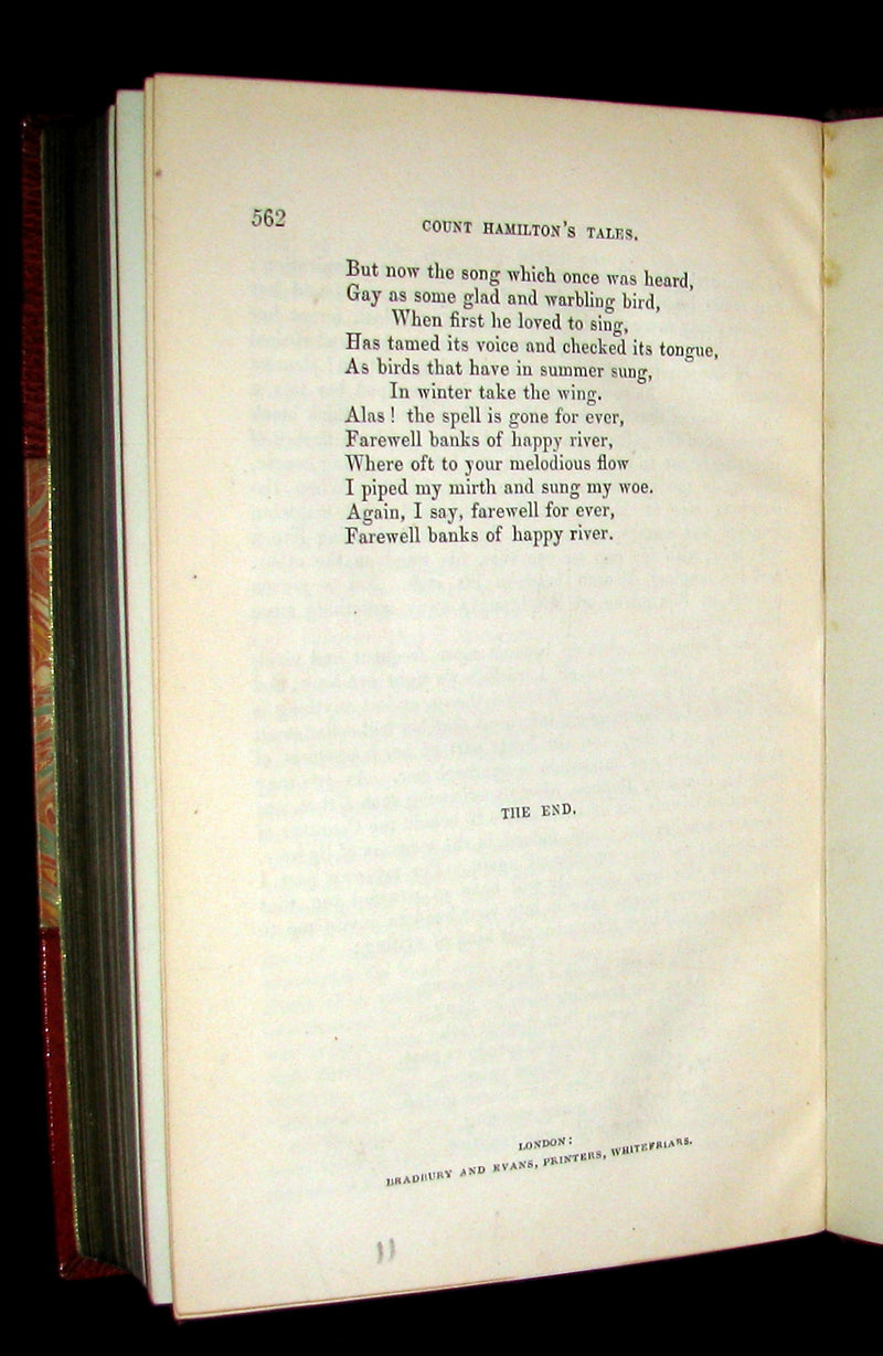 1849 Beautiful Worsfold Binding - FAIRY TALES and Romances by Count Anthony Hamilton.