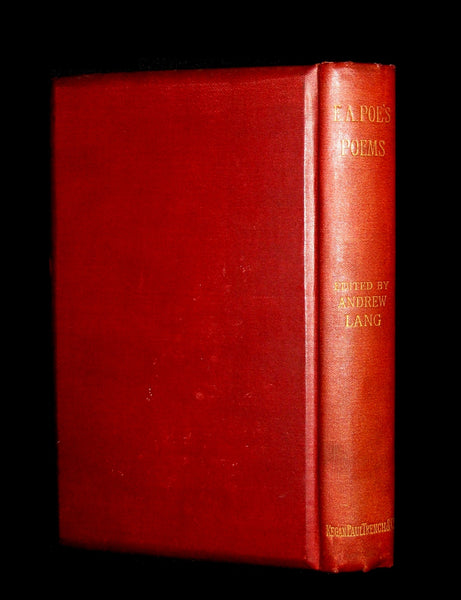 1885 Rare Book - The POEMS Of EDGAR ALLAN POE & An Essay on His Poetry by ANDREW LANG.