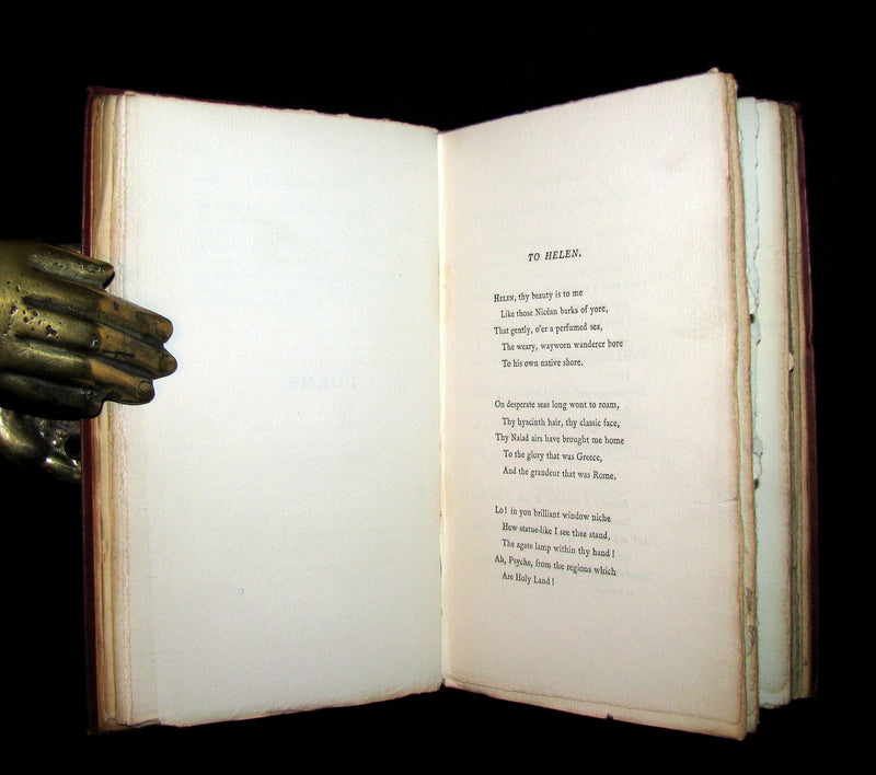 1885 Rare Book - The POEMS Of EDGAR ALLAN POE & An Essay on His Poetry by ANDREW LANG.