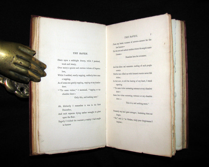 1885 Rare Book - The POEMS Of EDGAR ALLAN POE & An Essay on His Poetry by ANDREW LANG.