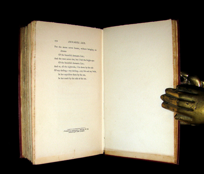 1885 Rare Book - The POEMS Of EDGAR ALLAN POE & An Essay on His Poetry by ANDREW LANG.