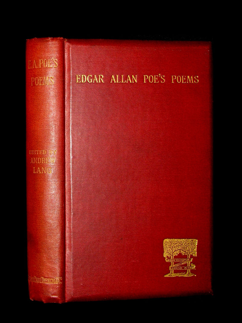 1885 Rare Book - The POEMS Of EDGAR ALLAN POE & An Essay on His Poetry by ANDREW LANG.