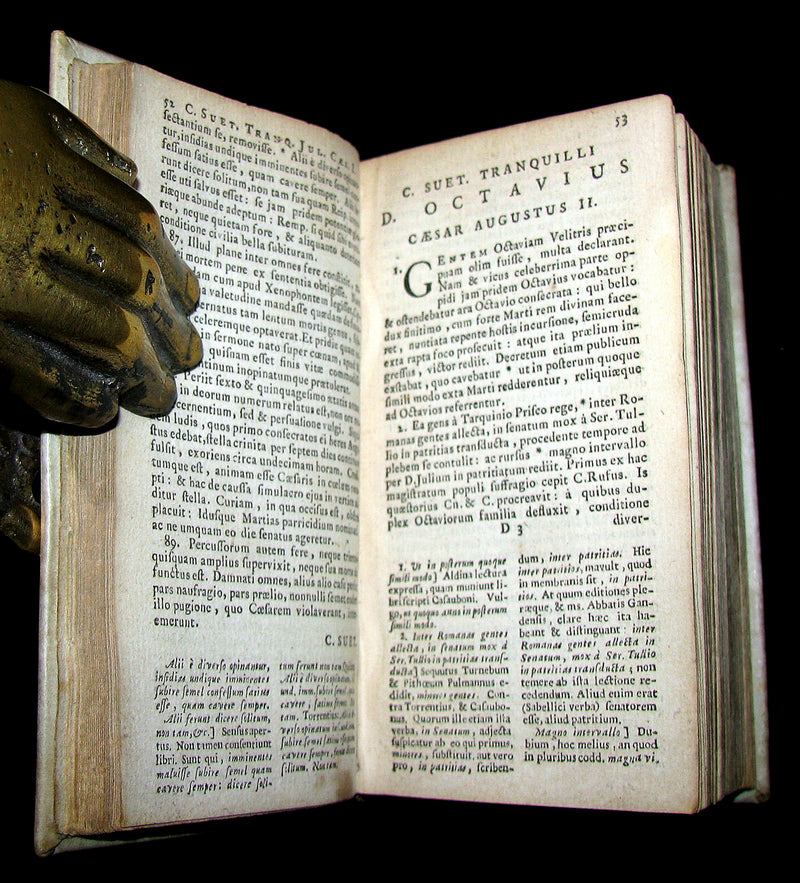 1671 Rare Latin Book - Lives of the Twelve Caesars & other notes by Suetonius - Cum Notationibus Diversorum.