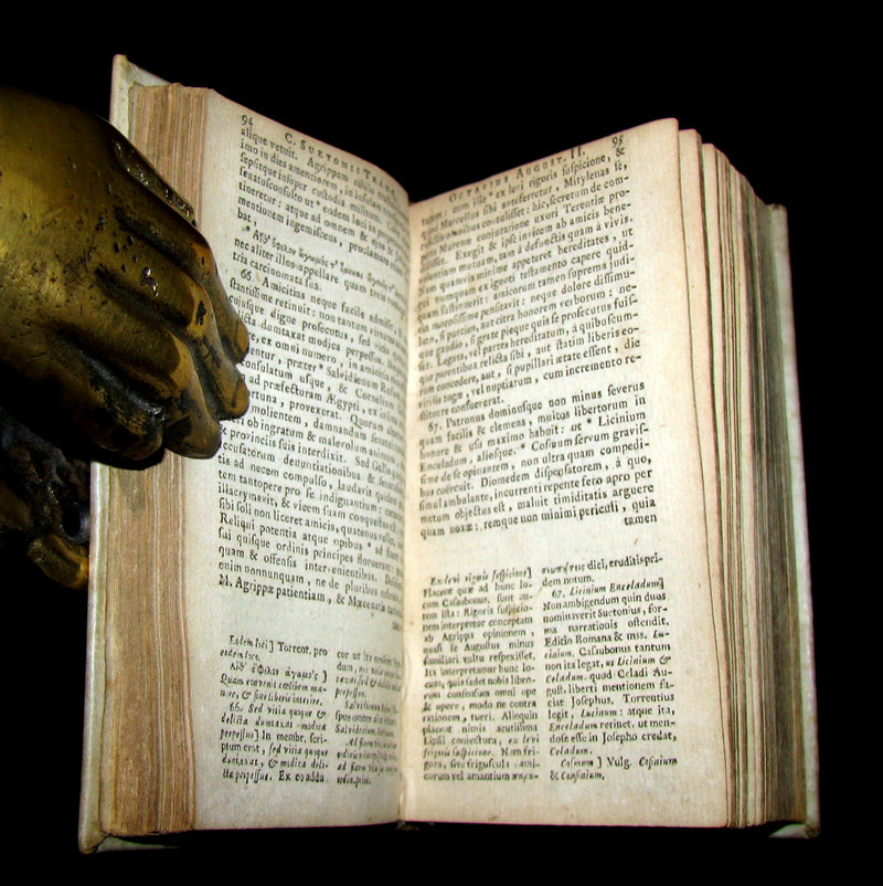 1671 Rare Latin Book - Lives of the Twelve Caesars & other notes by Suetonius - Cum Notationibus Diversorum.