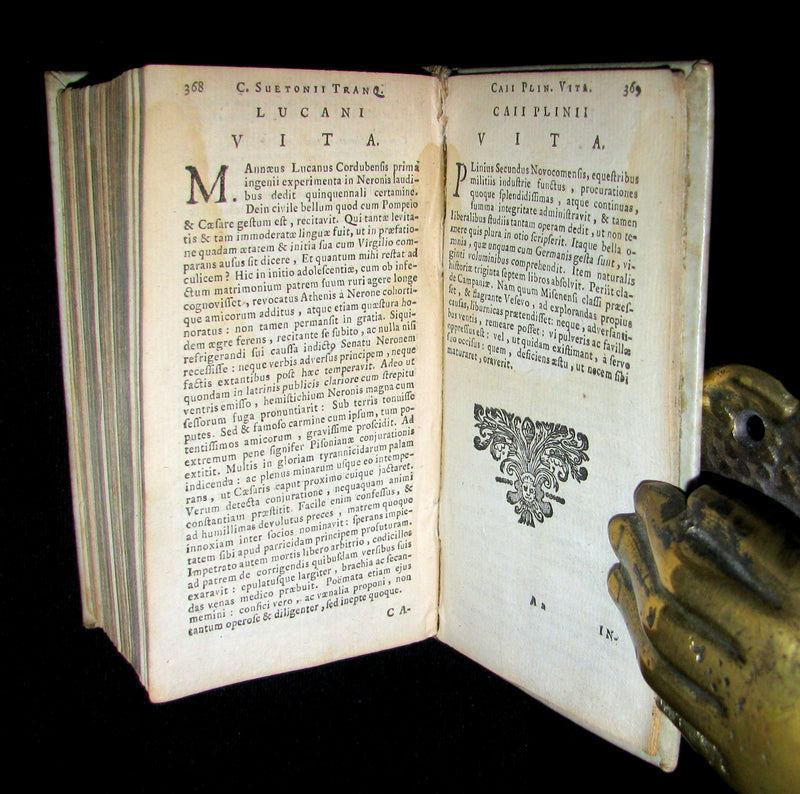 1671 Rare Latin Book - Lives of the Twelve Caesars & other notes by Suetonius - Cum Notationibus Diversorum.