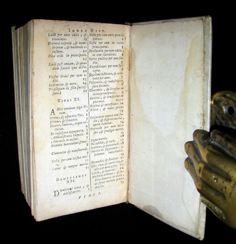 1671 Rare Latin Book - Lives of the Twelve Caesars & other notes by Suetonius - Cum Notationibus Diversorum.