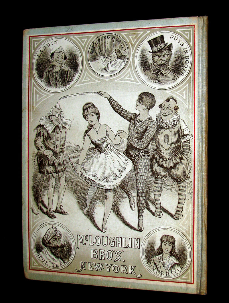 1895 Scarce Victorian Book - ALADDIN and the Wonderful Lamp Theater Pantomime toy Book by McLoughlin.