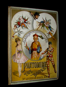 1895 Scarce Victorian Book - ALADDIN and the Wonderful Lamp Theater Pantomime toy Book by McLoughlin.