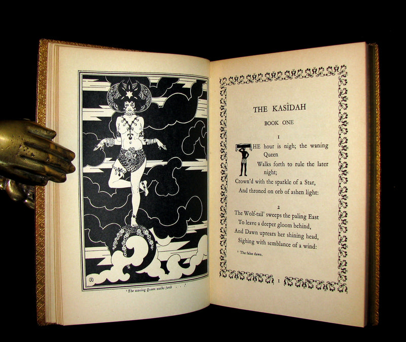 1925 Rare 1stED - Richard Burton's The Kasidah Of Haji Abdu El-Yezdi illustrated by John Kettelwell & bound by Sangorski & Sutcliffe.