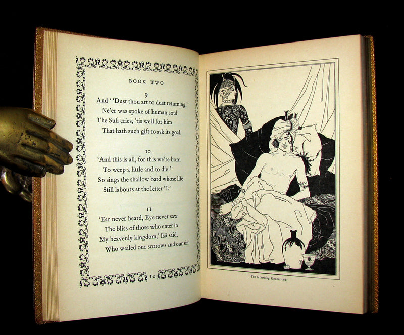 1925 Rare 1stED - Richard Burton's The Kasidah Of Haji Abdu El-Yezdi illustrated by John Kettelwell & bound by Sangorski & Sutcliffe.